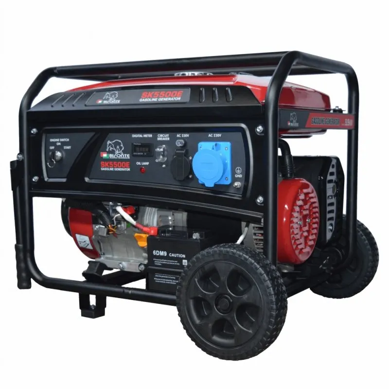 Generator de curent BISONTE SK5500E putere maxima 5,5 KW 230V pornire electrica si roti