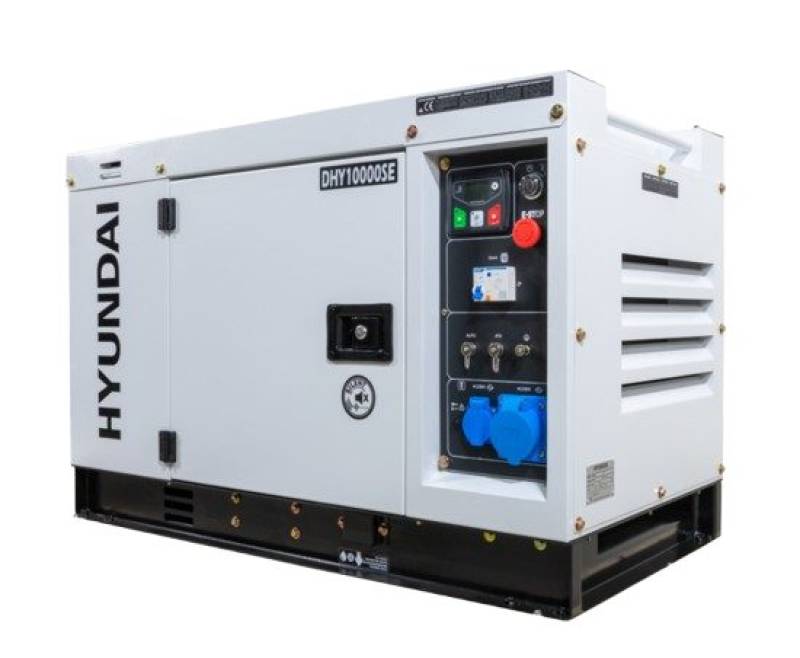 Generator de curent monofazat cu motor diesel Hyundai DHY-10000SE