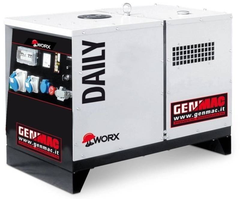 Generator insonorizat GENMAC Daily G7000KS-M MA Pmax. 7.0 kVA 400V, Kohler, QFDP-RGK30-PT7+AVR+GP
