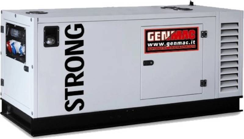 Generator insonorizat Genmac Strong G50IS putere maxima 55 kVA 400V motor Iveco